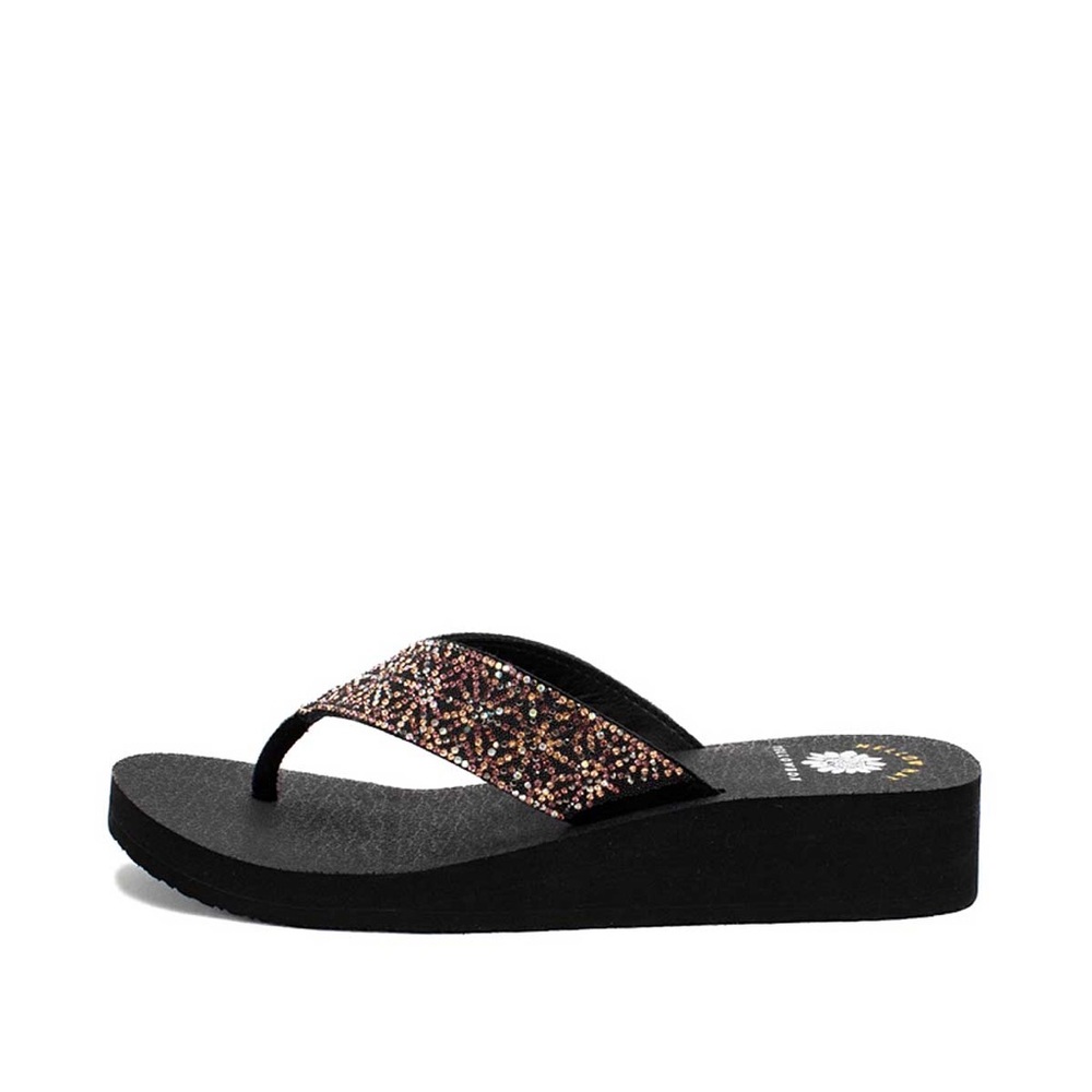 Yellow box flip flops calida color purple